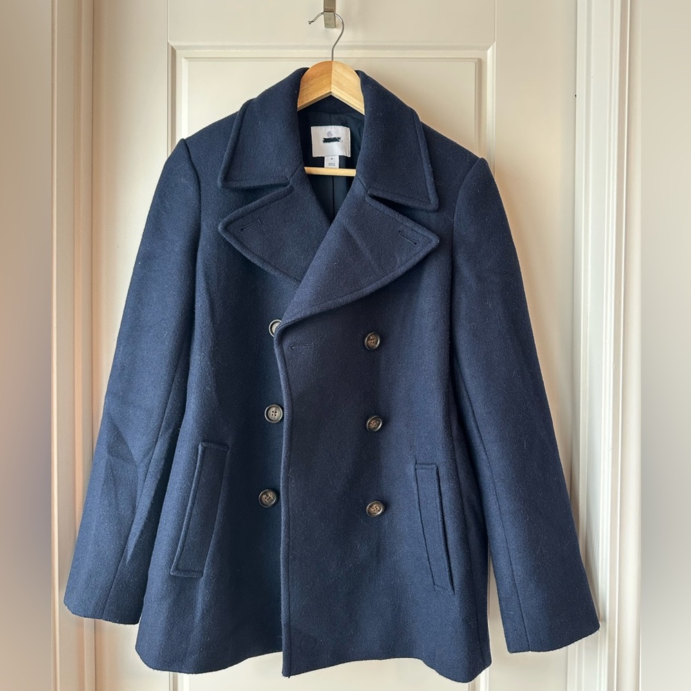 Old Navy Dark Blue Wool Coat